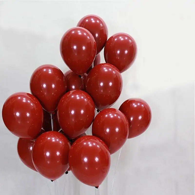 double ruby red 10 шт. 10 дюймов металлический Светящийся синий шар глянцевый металлик темно-синие шары хромированные шары Globos украшение для свадебной вечеринки - Цвет: double ruby red