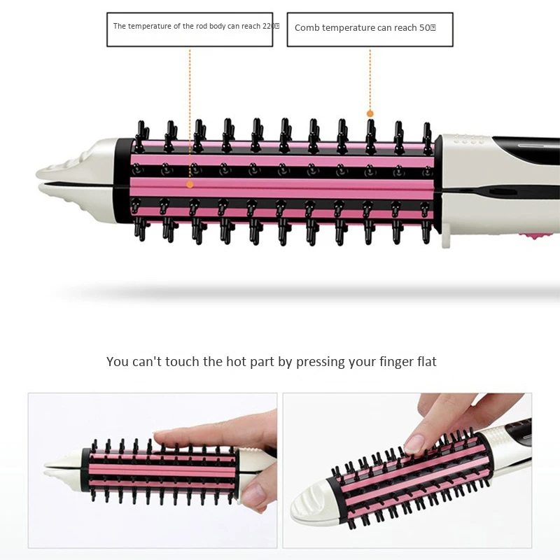 

Hair Straightener Temperature Adjustment Ceramic Tourmaline Flat Iron Hair Straightener for Dry Wet Hair EU Plug