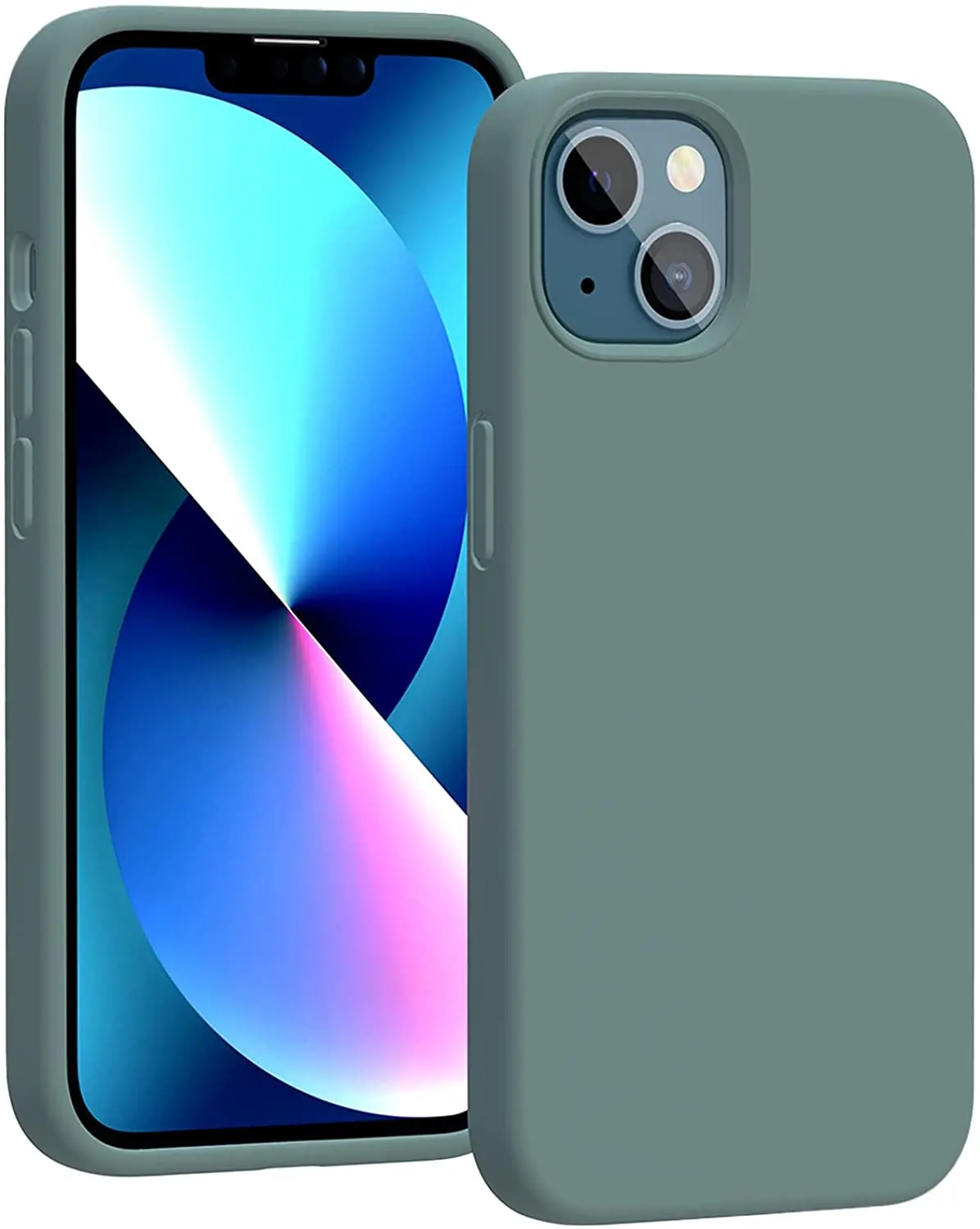 

Чехол CUCELL совместимый с iPhone 13, противоударный чехол из жидкого силикона с мягкой подкладкой из микрофибры против царапин, для больших нагру...