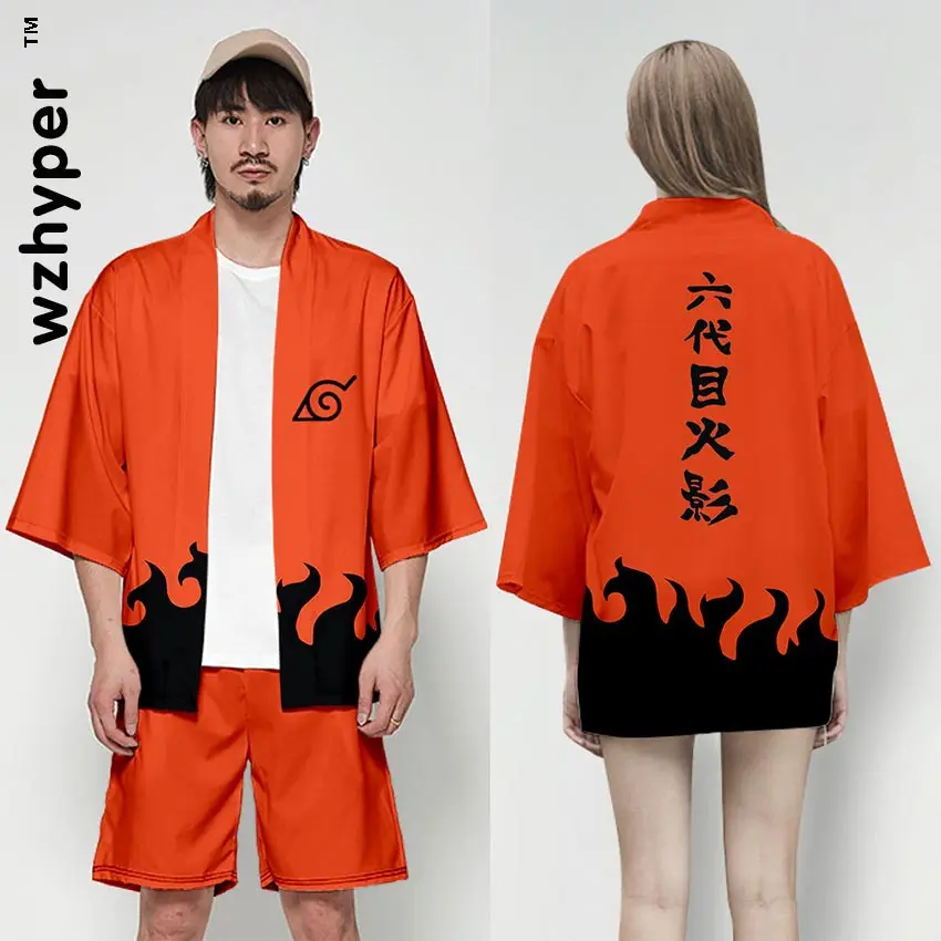 Костюм Наруто японский кардиган с 3d принтом и даосский халат китайский стиль