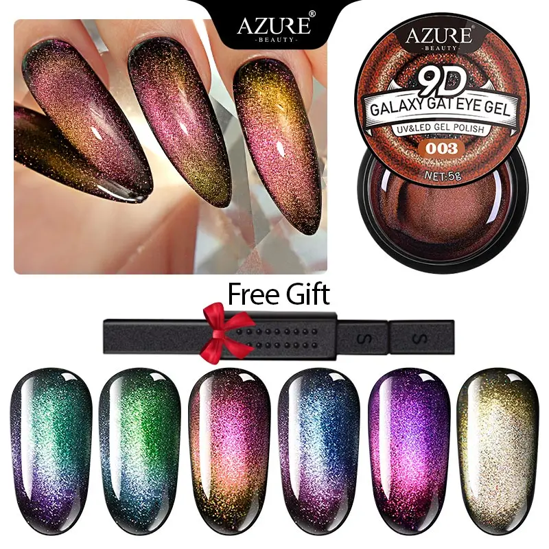 Modelones Хамелеон кошачий глаз УФ набор гель лаков для ногтей замачиваемый Galaxy Led