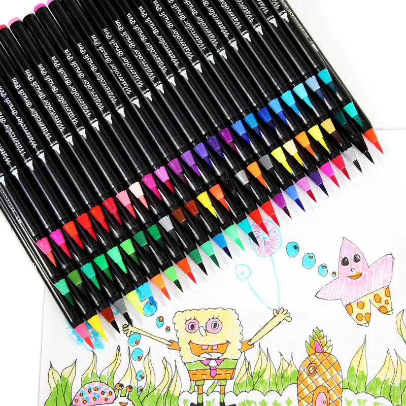 

12//20/72 Color Watercolor Brush Pens Art Marker for Drawing Scrapbooking Lettering Manga Calligraphy Sketching School Supplies