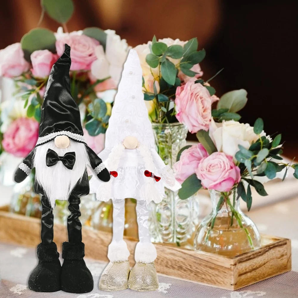 

Милая забавная плюшевая кукла гном в свадебном стиле, карликовые украшения, праздничные подарки, домашние украшения на Хэллоуин