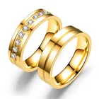 Простые циркониевые обручальные кольца для мужчин и женщин пары ювелирные изделия модные изделия подарок на день рождения сюрприз популярный