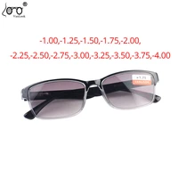 myopia sunglasses men women reflective gradient grey sun glasses finished shortsight eyeglasses 1 2 5 4 00