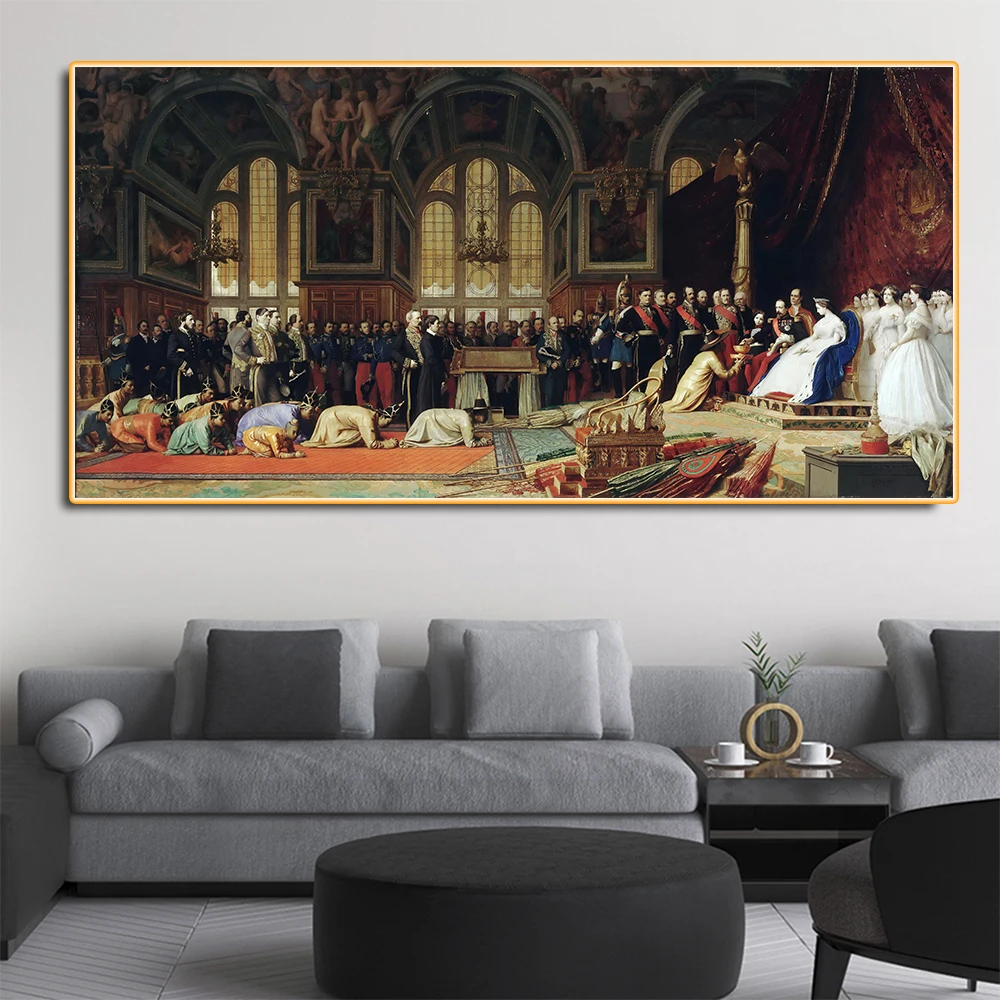 Citon Jean Leon Gerome 》 прием сиамских послов в фонтане картина маслом на холсте