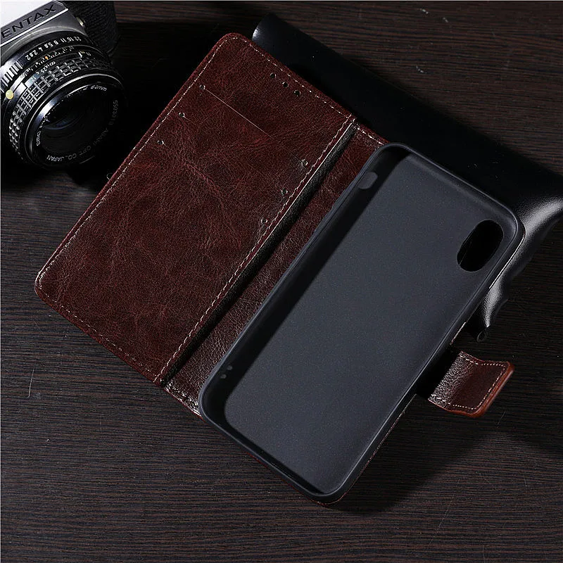 Роскошный кожаный чехол бумажник с откидной крышкой для Huawei Y6 Y7 Y9 Y3 Y5 II Prime Pro 2019 2018