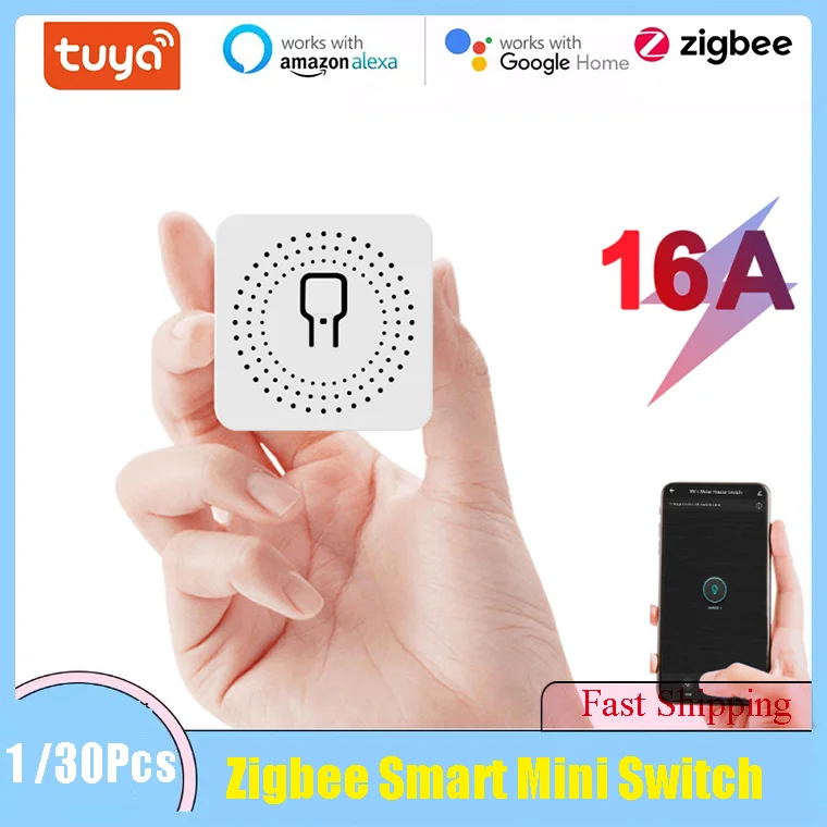 

Wholesale 16A Tuya Zigbee Smart Switch AC100-240V Smart Home Mobile App Remote Timing Control For Alexa Google Home Tmall Wizard