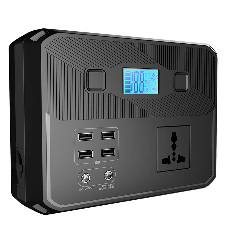 

Best Quality 140W 140watt Solar Charge Outdoor Portable Power bank Station with DC 9V 12V 110V 220V AC USB Output