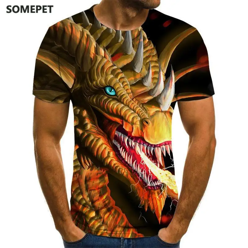 

New Summer Animation Printed T-Shirt Digital Printed T-Shirt Men/Women Casual Harajuku Brand Short-Sleeved Shirt Brand