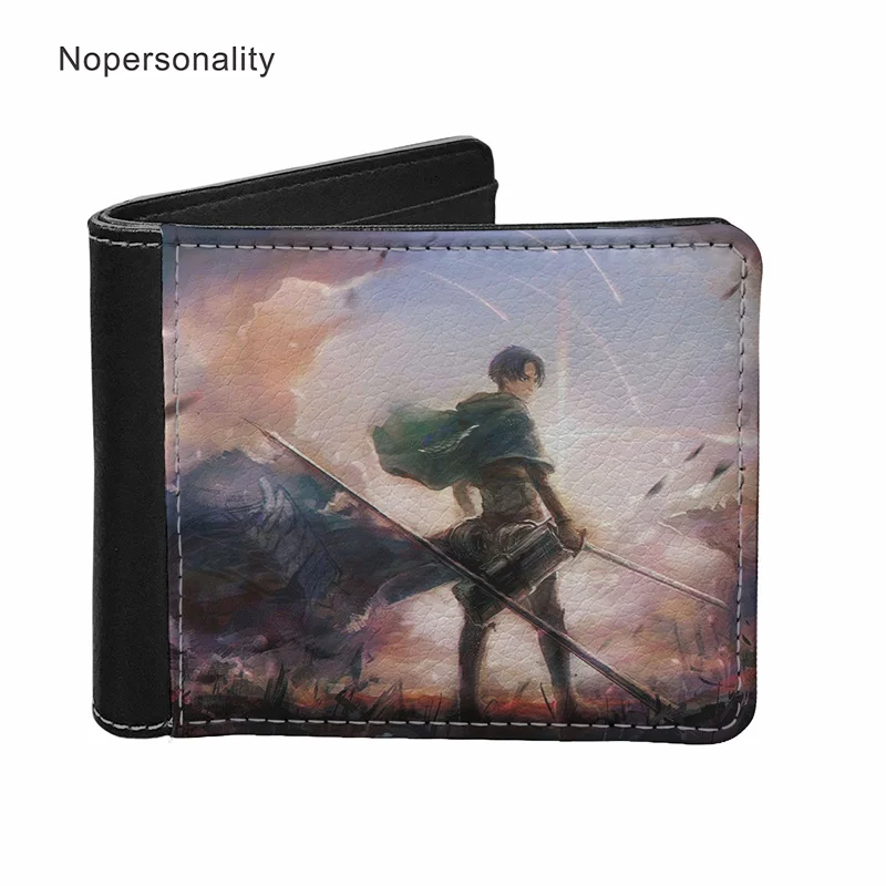 

Nopersonality Anime Attack on Titan Printed Wallet Men Short Bifold Coin Purse Casual Credit Card Holder Money Bag for Man Gift