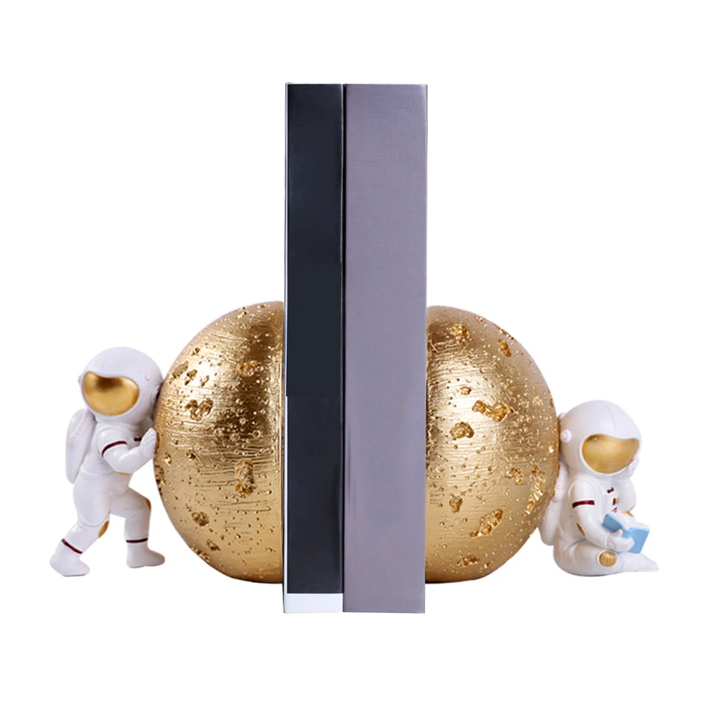

Desk Organizer School Students Shelf Resin Stationery Book Stand Office Supplies Gift Home Holder Small Astronaut Bookend Cute