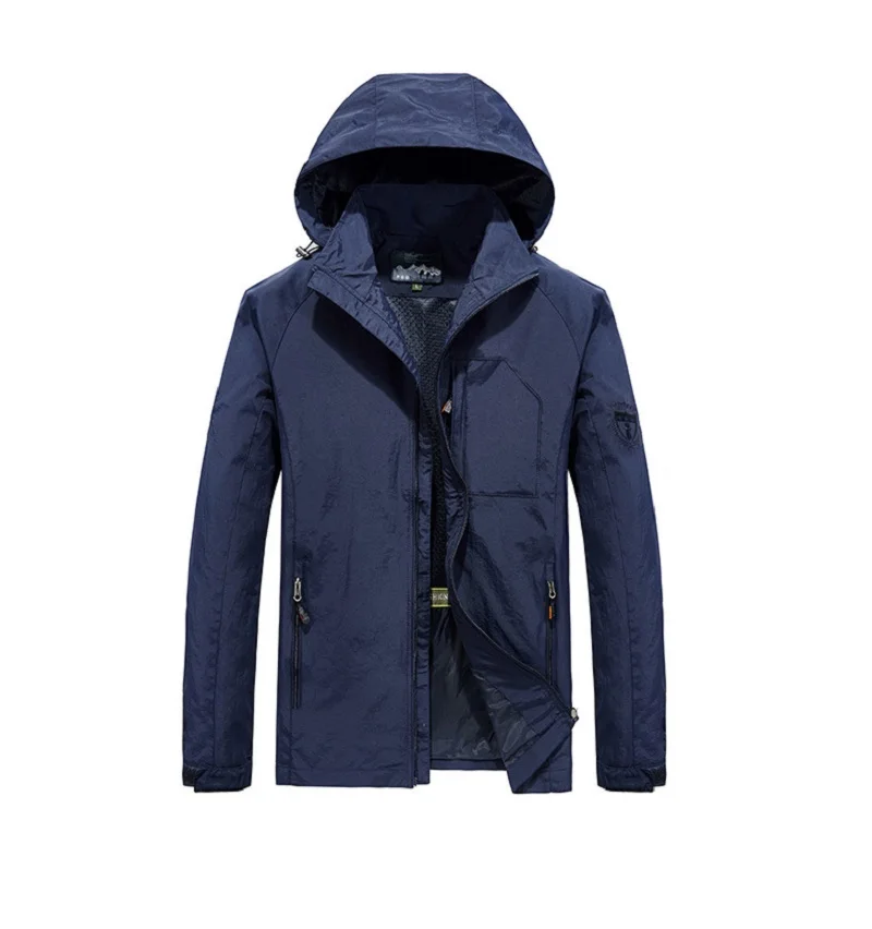

2021 Fall New Men's Jacket Windbreaker Waterproof Military Uniform Hooded Waterproof Windbreaker Casual Jacket Men's