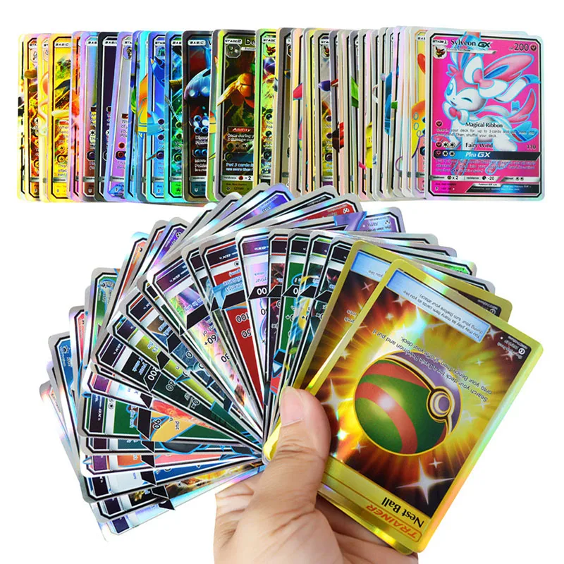 120 шт./коркоркор. Pokemon TCG издание на английском языке флэш-карты пикамон Покемон