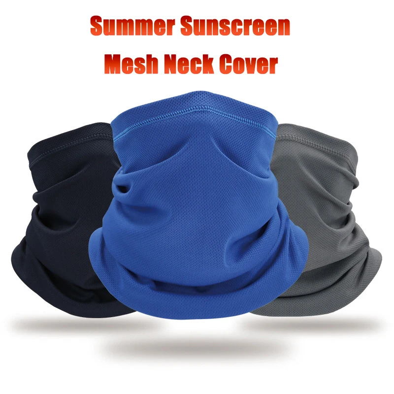 Летняя Солнцезащитная Балаклава из ледяного шелка сетчатая бандана для шеи Гетр