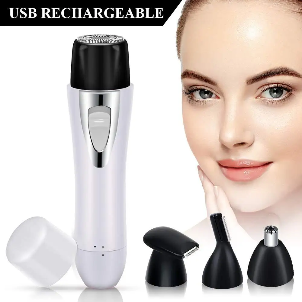 4 in 1 Shaving Safety Facial Hair Clipper Trimmer Electric Nose Men Eyebrow Shaver Clip | Бытовая техника