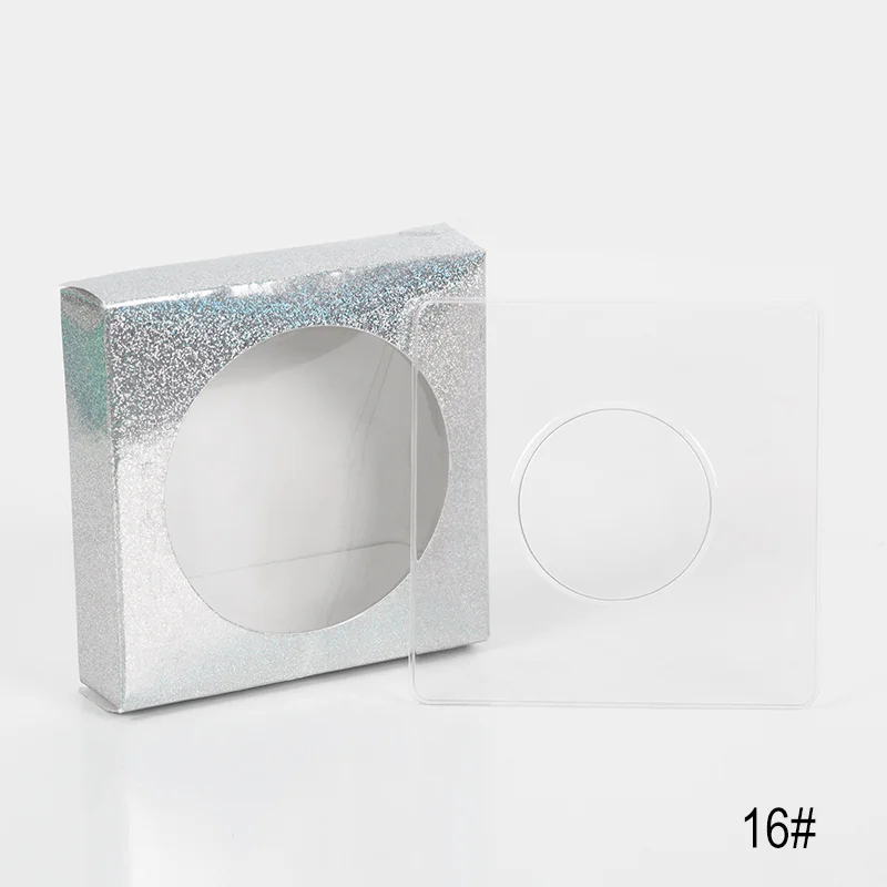 Holographic-1 Квадратная упаковочная коробка для ресниц пустые ресницы пластиковая посылка Прозрачная крышка лоток для ресниц DIY мягкая упаковочная коробка - Цвет: Holographic-1