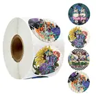 500 шт.рулон, наклейки спасибо