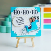 christmas sleigh gift box metal cutting dies for diy scrapbooking album embossing paper cards making crafts supplies new 2019