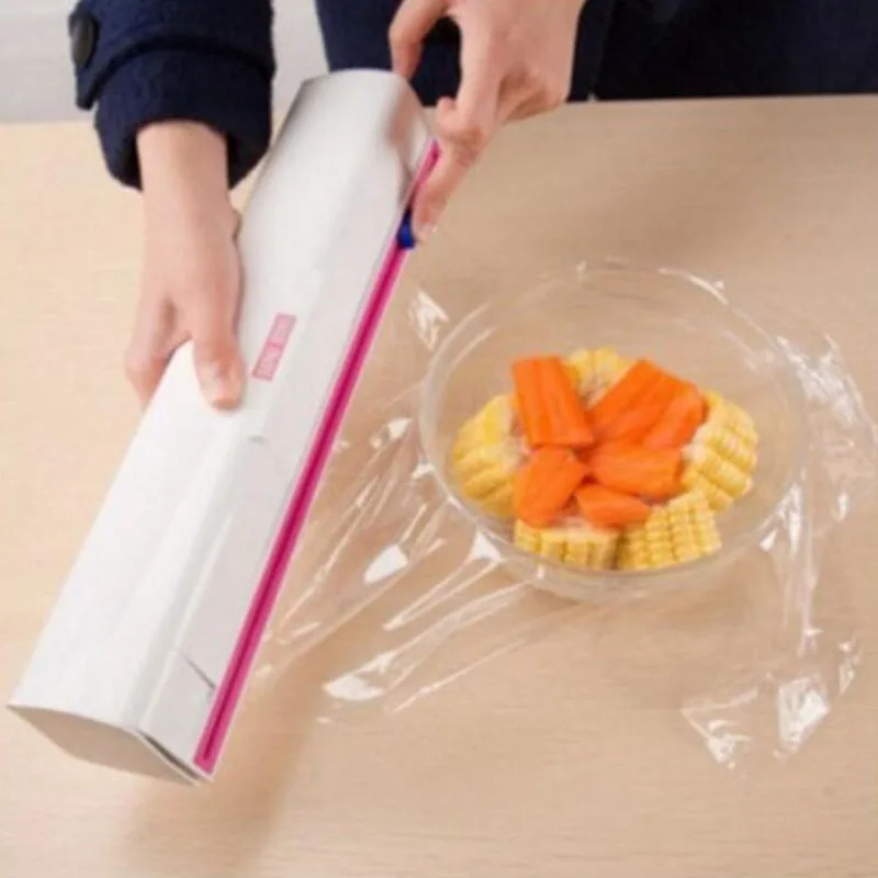 Food Plastic Cling Wrap Dispenser Preservative Film Cutter Kitchen Tool Accessories Cooking Tools | Дом и сад