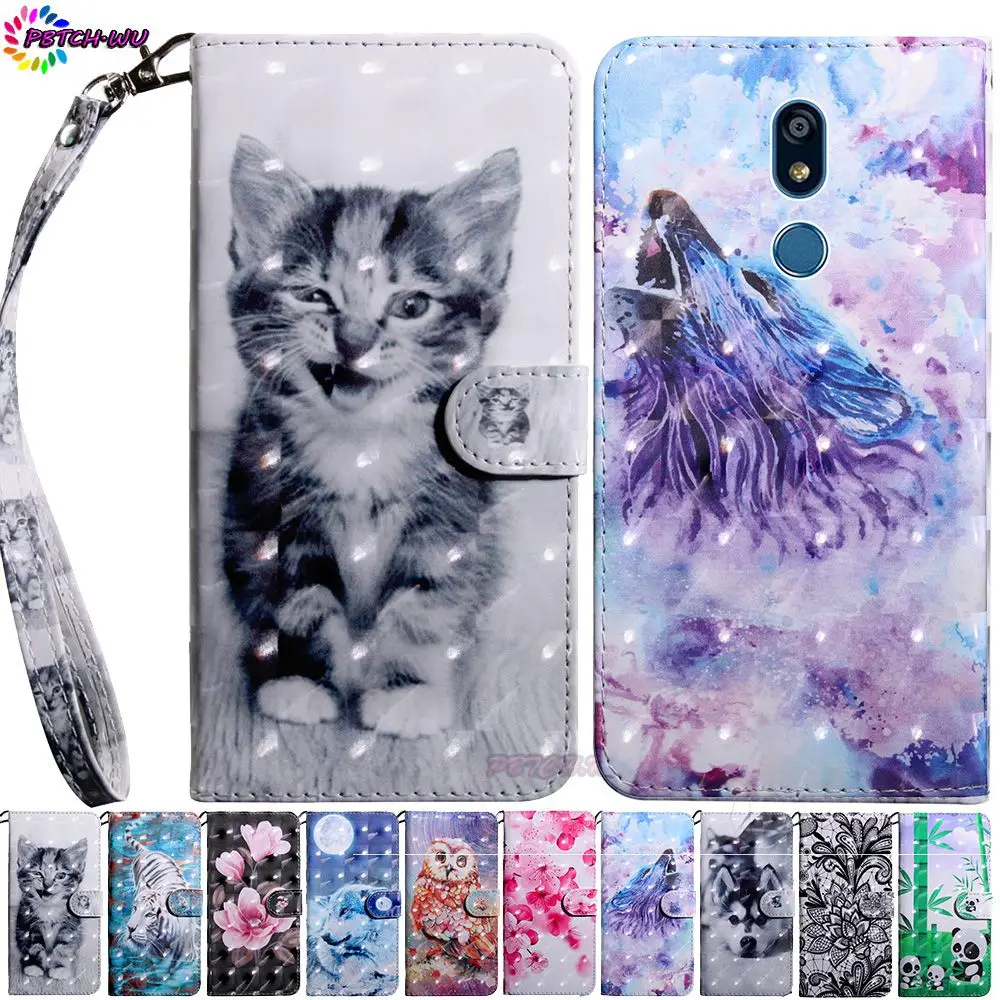 3D флип чехол для LG K40 2019X420 LMX420EM Чехол мобильного телефона кожаный K 40 2019 LMX420EMW LMX420