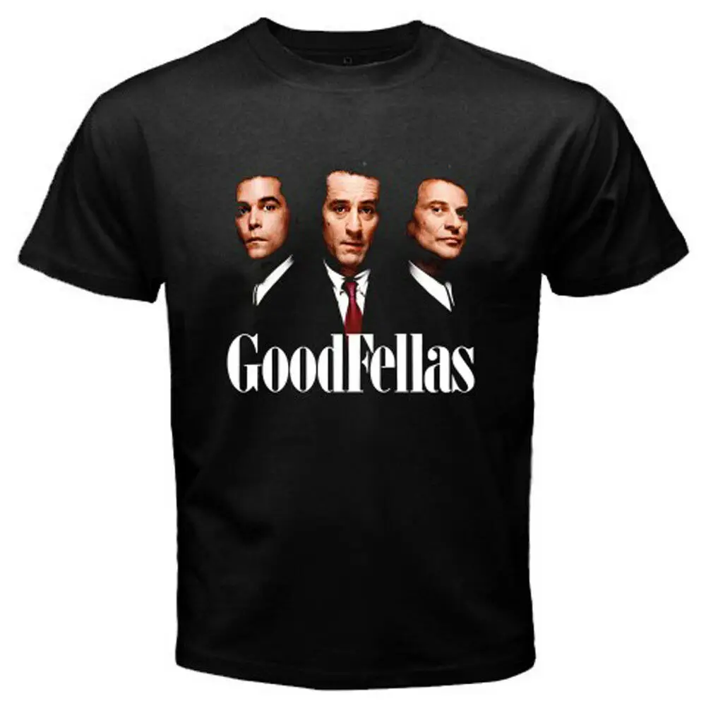 Новый Goodfellas три мудрый Для мужчин Гангстерский фильм s черная футболка Размеры S