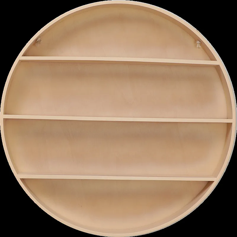 Стеллаж для хранения и организации стен круглая декоративная полка из массива