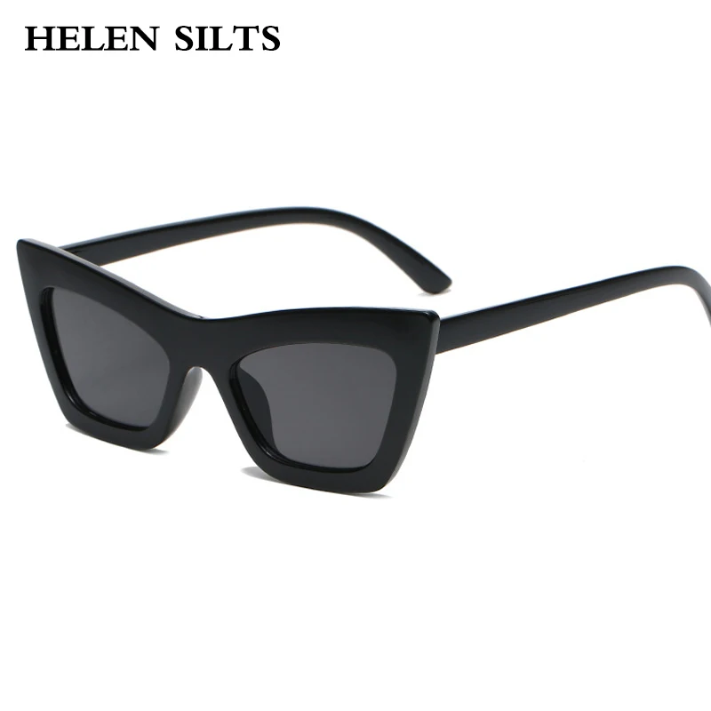 

Fashion Cat Eye Sunglasses Women Vintage Brand Designer Punk Sun Glasses Female Retro Black Eyewear UV400 Oculos De Sol H177