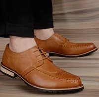 new arrival high quality men dress shoes pu leather lace up fashion italy retro style casual brouge shoes for men aq086