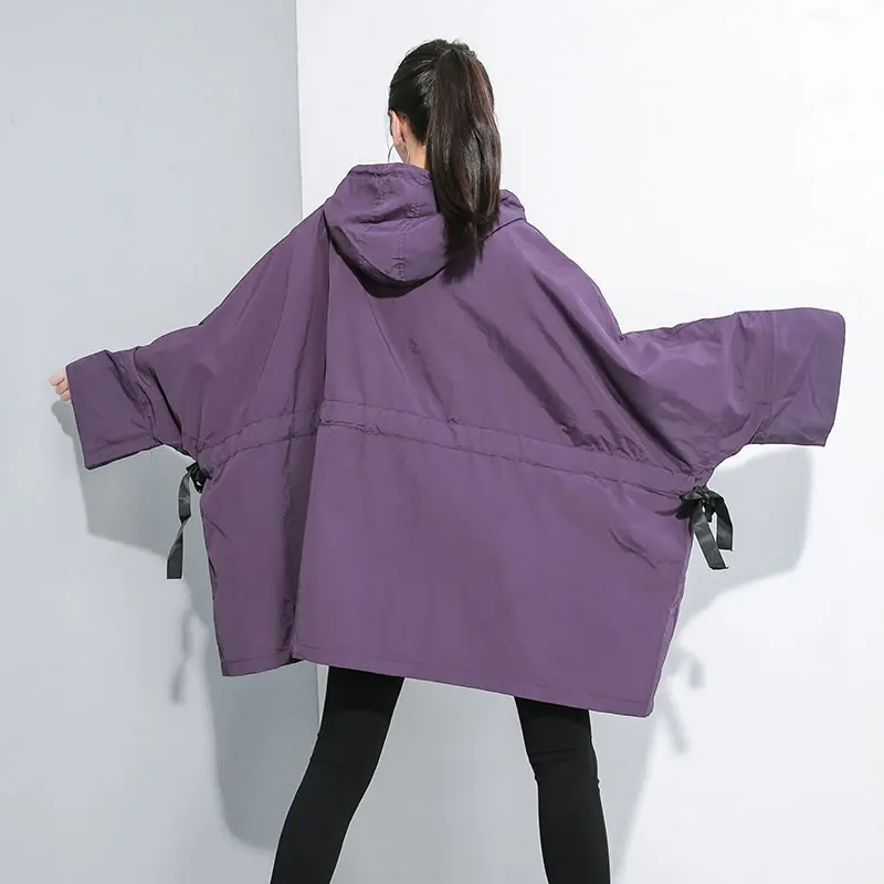 XITAO индивидуальный плащ большого размера женская с капюшоном воротник