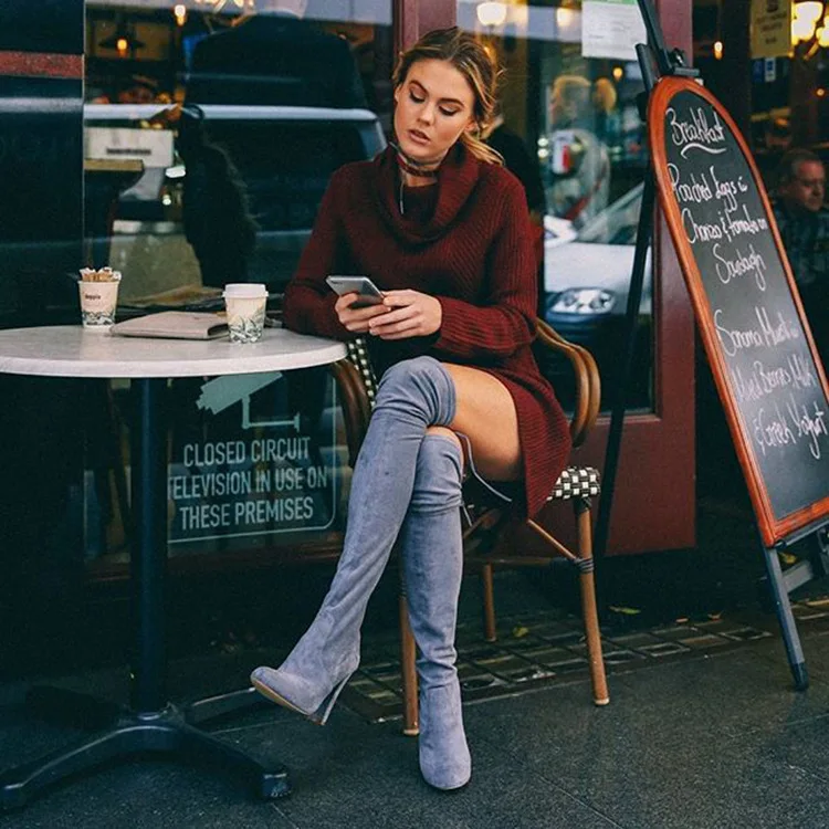 

Woman Tops Christmas Long Sleeve Pullover Long Sweater Turtleneck Plus Size Sweater Spring Autumn Knit Vestido