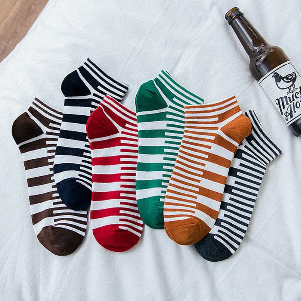 Мужские носки для бега мужские спортивные Модные полосатые короткие всех