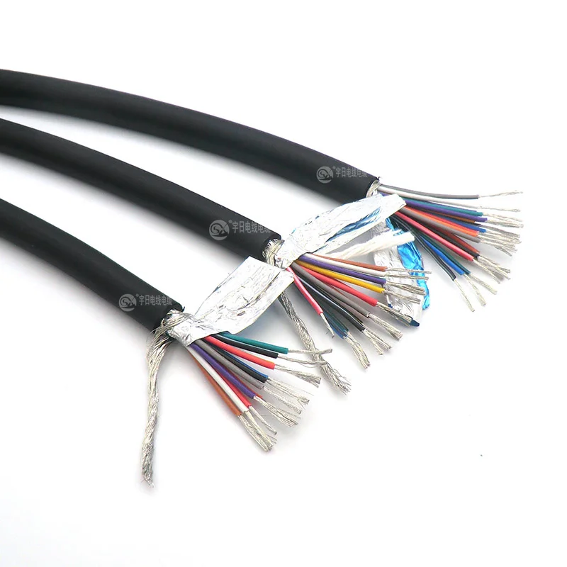 Гибкий Экранированный Кабель 0 14 2 26 24 мм² контрольный провод 3 22AWG Луженая Медь 4 5 6