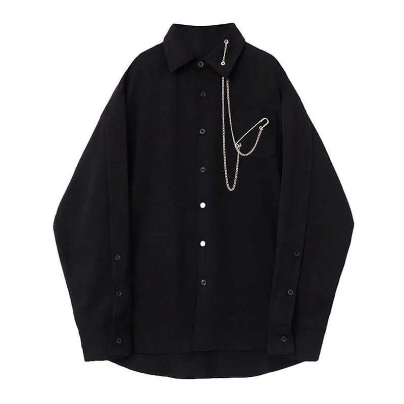 

Женская винтажная блузка в стиле Харадзюку, черная Готическая блузка большого размера с длинным рукавом, кардиган, топ на весну 2021