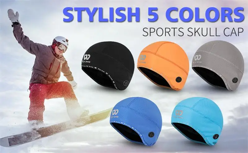 

WEST BIKING Winter Sport Skull Caps Windproof Thermal Cycling Helmet Hat Running Riding Hiking Ski MTB Bike Motorcycle Headwear