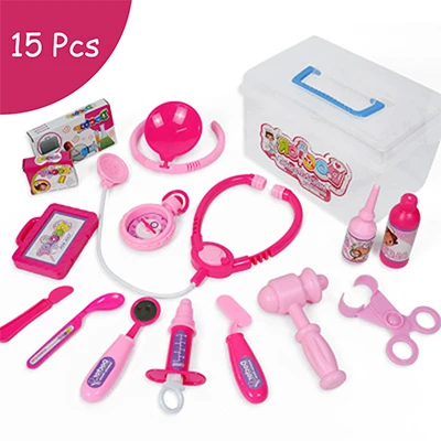 Medical Kit 15 19 шт./компл. Детские ролевые игры медицинские игрушка "Медсестра" комплект Портативный чемодан аптечка детские развивающие ролевые игры Классические игрушки - Цвет: Medical Kit 15
