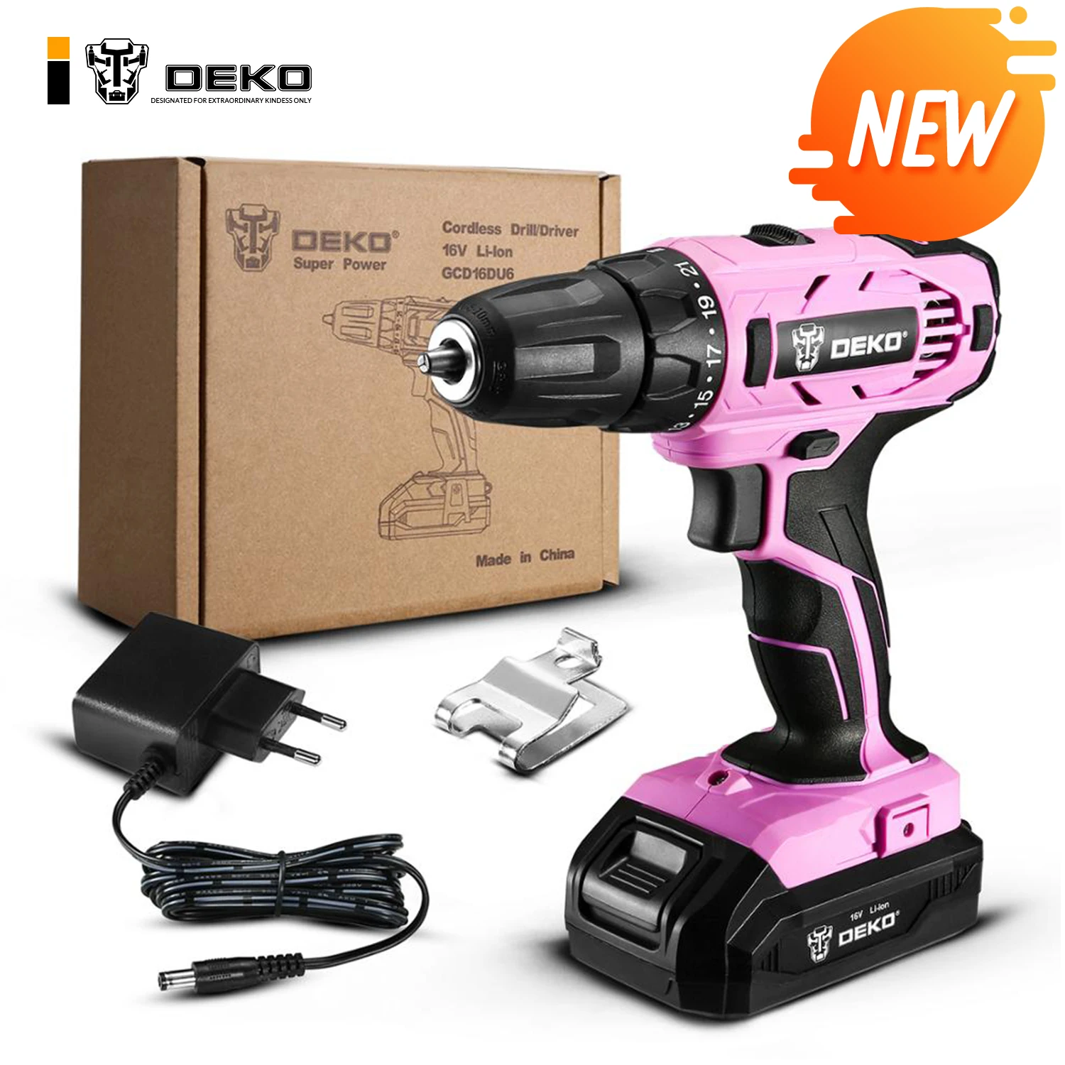 DEKO GCD16DU6 16V Макс Электрическая отвертка аккумуляторная дрель электрическая мини Беспроводной Мощность драйвер постоянного тока литий-ионный Батарея 2-Скорость