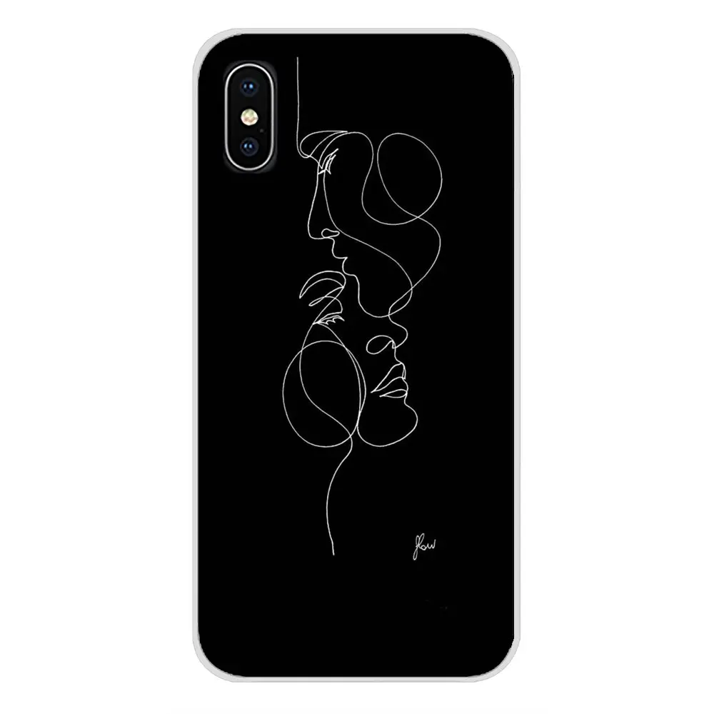 Accessories Phone Cases Covers Retro Art line pair For Samsung A10 A30 A40 A50 A60 A70 M30 Galaxy Note 2 3 4 5 8 9 10 PLUS | Мобильные