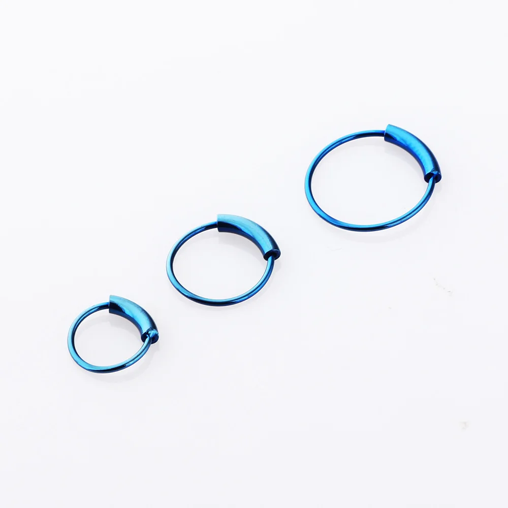 1pc 22g 6/8/10mm Steel Hinged Clicker circle ring Piercing Nose Ring Hoop Lip Ear Body Jewelry Clip Gift | Украшения и аксессуары