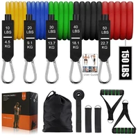 resistance fitness bands set yoga exercise pull rope fitness 150lbs rubber tube bands for home gym workout body stretch training