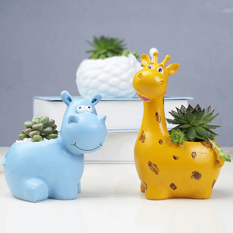 Домашнее украшение керамический жираф бегемот миниатюрная модель искусственное