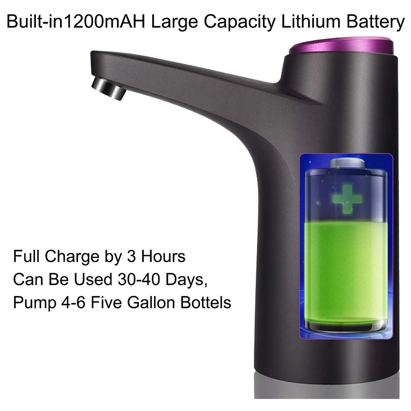 

Water Bottle Pump 5 Gallon Water Bottle Dispenser USB Charging Automatic Drinking Water Pump Portable Electric