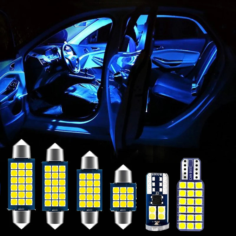 

8pcs 12v Car LED Bulbs Interior Dome Reading Lamps Trunk Lights For Toyota Camry 40 XV40 2007 2008 2009 2010 2011 Accessories