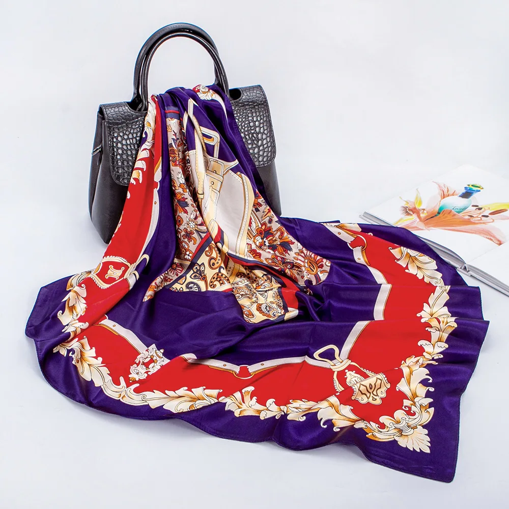 

Silk Scarf Women Shawls Wraps Fashion Small Hair Neck Hijabs Foulard Scarves Female Lady bufanda seda mujer echarpe ete soie