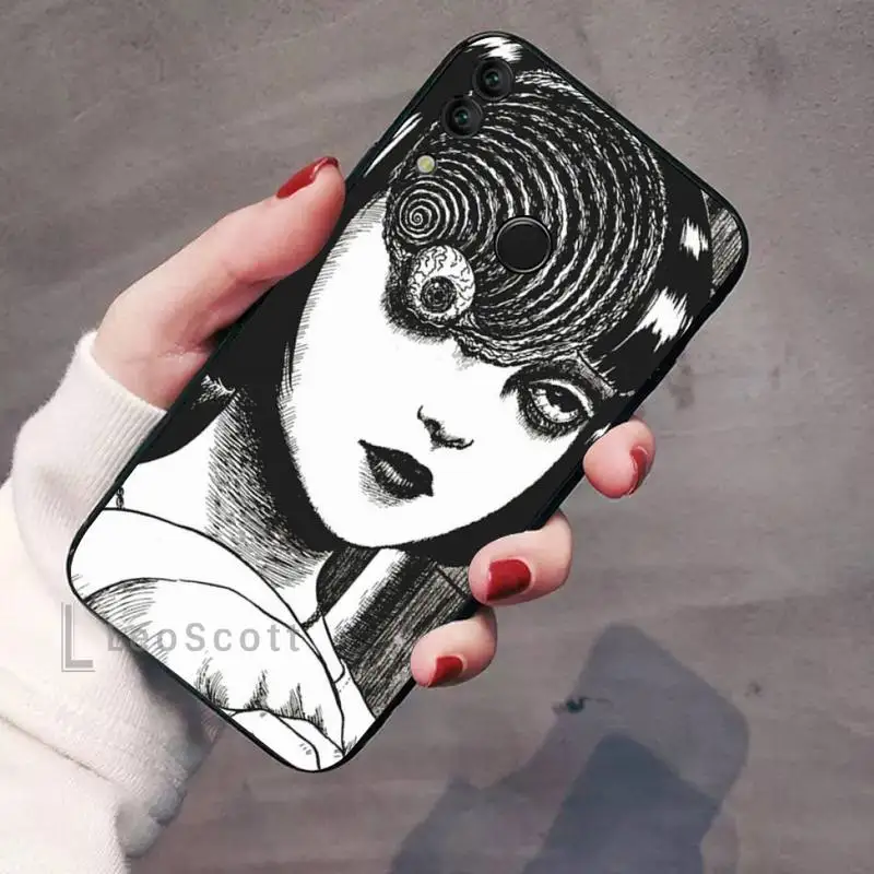

Junji Ito Tees Horror Phone Case For Huawei Y5 Y6 II Y7 Y9 PRIME 2018 2019 NOVA3E P20 PRO P10 Honor 10