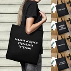 Россия, Женская многоразовая холщовая Экологически чистая сумка для покупок, сумки-тоуты с русскими надписями, модная женская сумка для покупок, дорожная сумка, сумки для книг