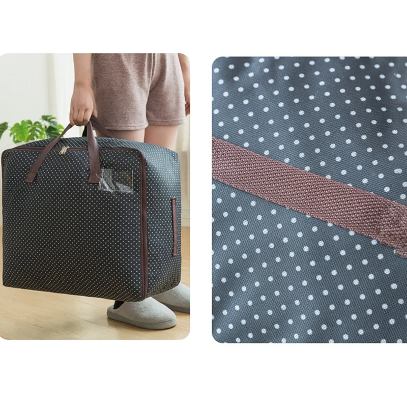 

1 Set of 2 Storage Bag with Zip Waterproof Moving Bags Toys Bags Moisture Smell Proof (72L+50L)