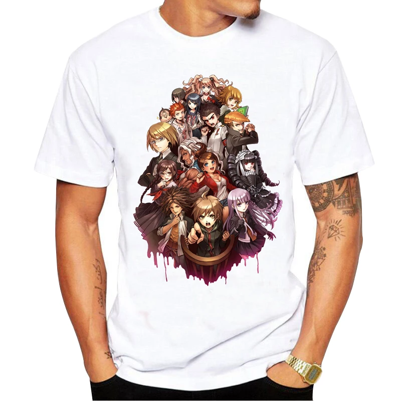 Футболка с мультяшным рисунком данганронпа летняя футболка в стиле Харадзюку