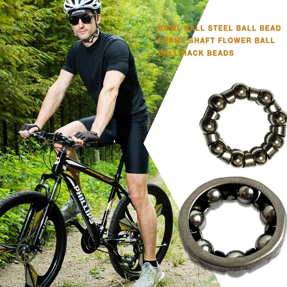 

Bicycle Bike Axle Headset Caged Ball Bearing 7 9 Balls Bike Cycling Front Fork Bowl Balls Steel Bead Frame Bearing Headset Cage