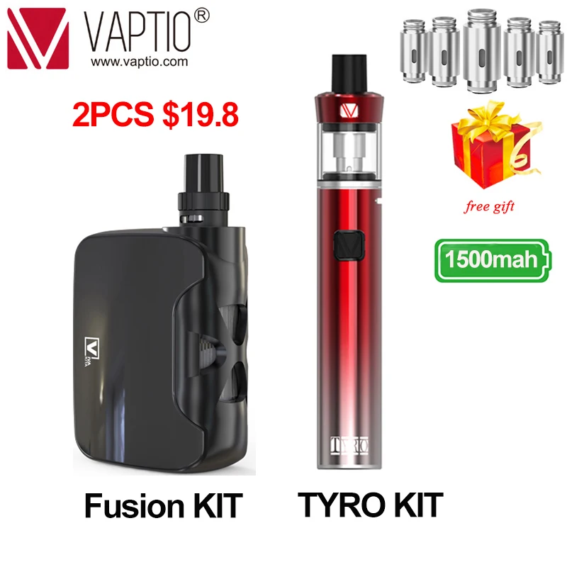 with TYRO KIT Vape kit 50 Вт испаритель 1500 мАч VivaKita Fusion kit электронная сигарета vape mod 0,25 Ом встроенный испаритель дропшиппинг - Цвет: with TYRO KIT